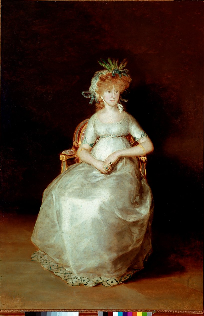 صورة لكونتيسة شينشون رسم فرانسيسكو غويا ي لوسينتس (1746-1828) 1800 صن. 216x144 سم مدريد ، متحف دو برادو بواسطة فرانسيسكو دي جويا