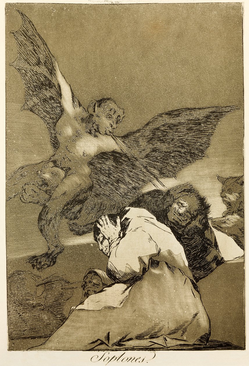 Snitches بواسطة فرانسيسكو دي جويا (1746-1828) ، حفر وأكواتينت رقم 48 في سلسلة Capricci (Circaprichos) بواسطة فرانسيسكو خوسيه دي جويا إي لوسينتس