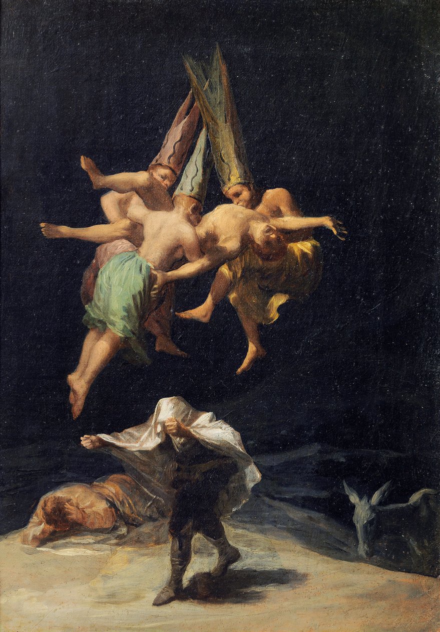 Vol de Sorcieres - Witches in Flight بقلم فرانسيسكو دي جويا (1746-1828) بواسطة فرانسيسكو دي جويا