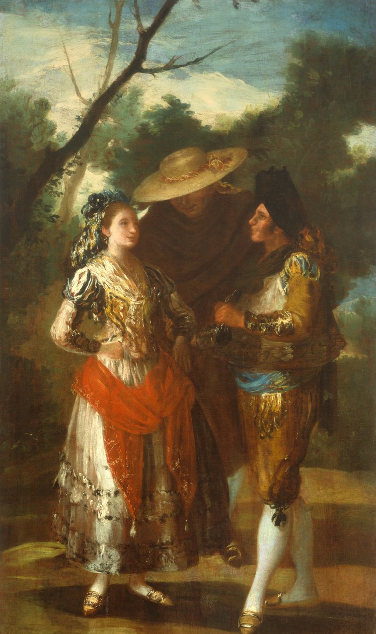 ماجا مع اثنين من Toreros ، 1779-1780 بواسطة فرانسيسكو خوسيه دي أتباع جويا واي لوسينتس