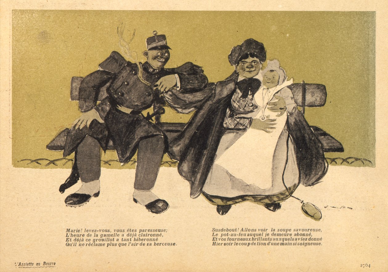 متزوج! استيقظ ، أنت كسول ، رسوم متحركة من LAssiette au Beurre ، 4 يونيو 1904 بواسطة فرانسيسكو سانشا إي لينغو