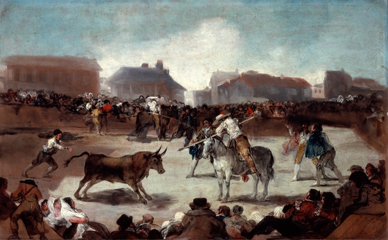 قرية مصارعة الثيران ، c1812-1814 بواسطة فرانسيسكو دي جويا