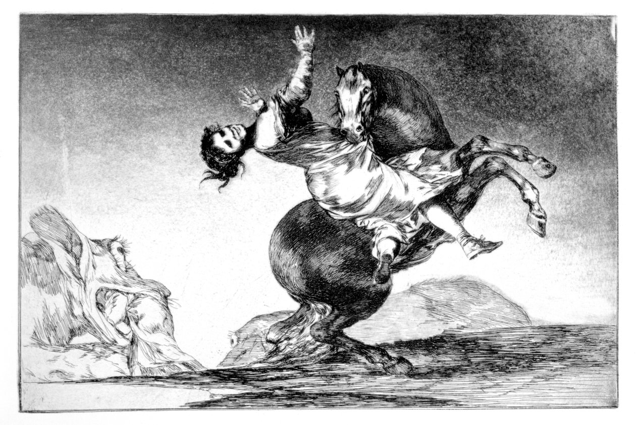 اختطاف حصان 1819-1823 بواسطة فرانسيسكو دي جويا