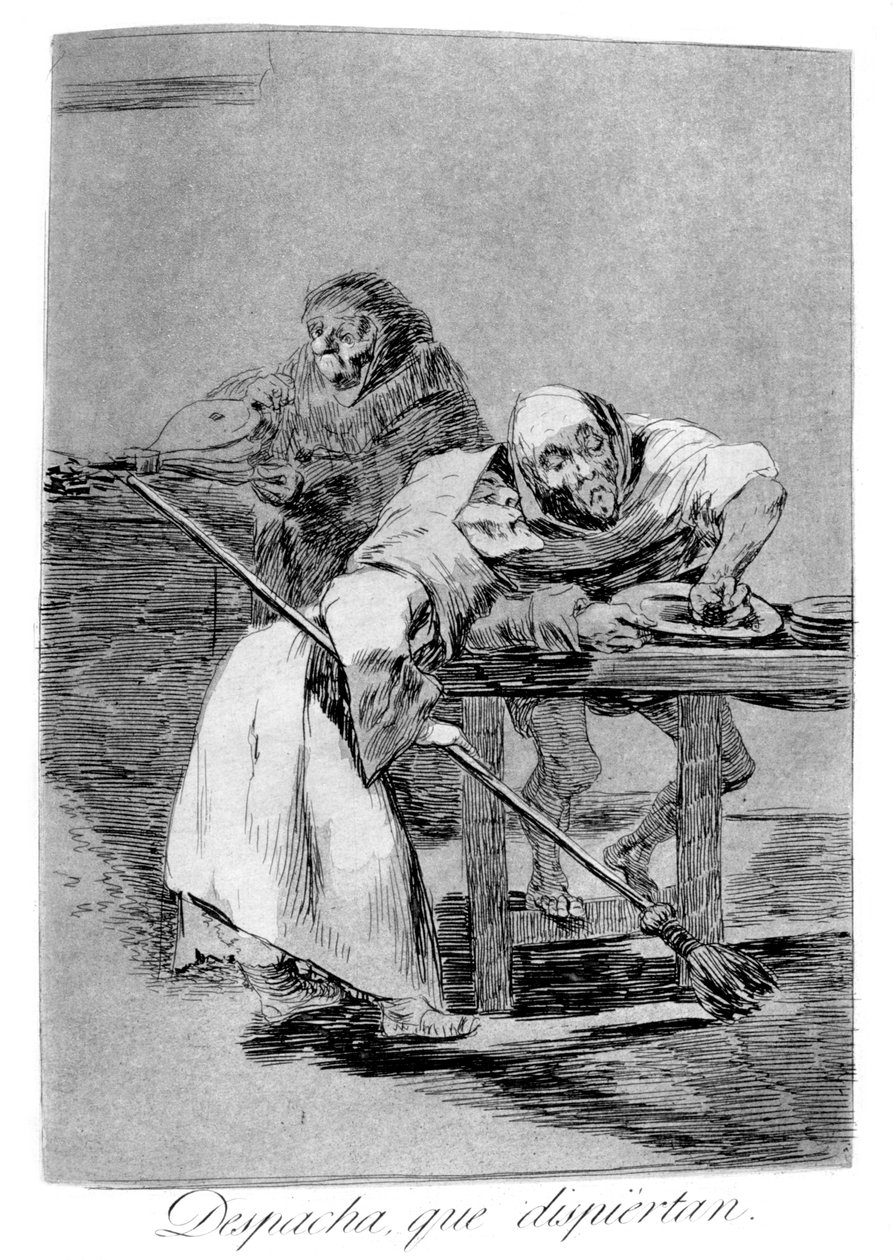 كن سريعًا ، فهم يستيقظون ، 1799 بواسطة فرانسيسكو دي جويا