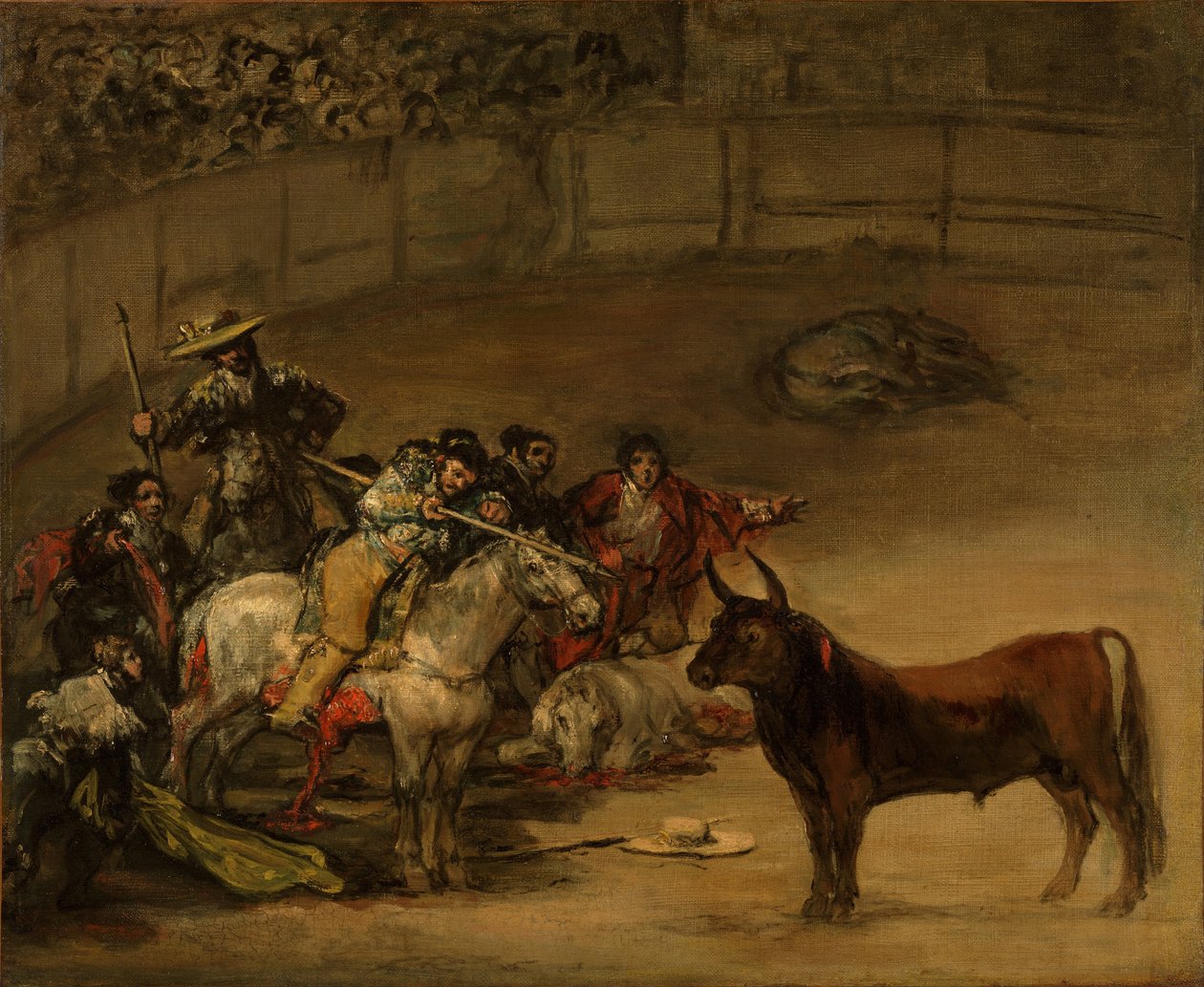 مصارعة الثيران ، حظ الصولجان ، 1824 بواسطة فرانسيسكو دي جويا