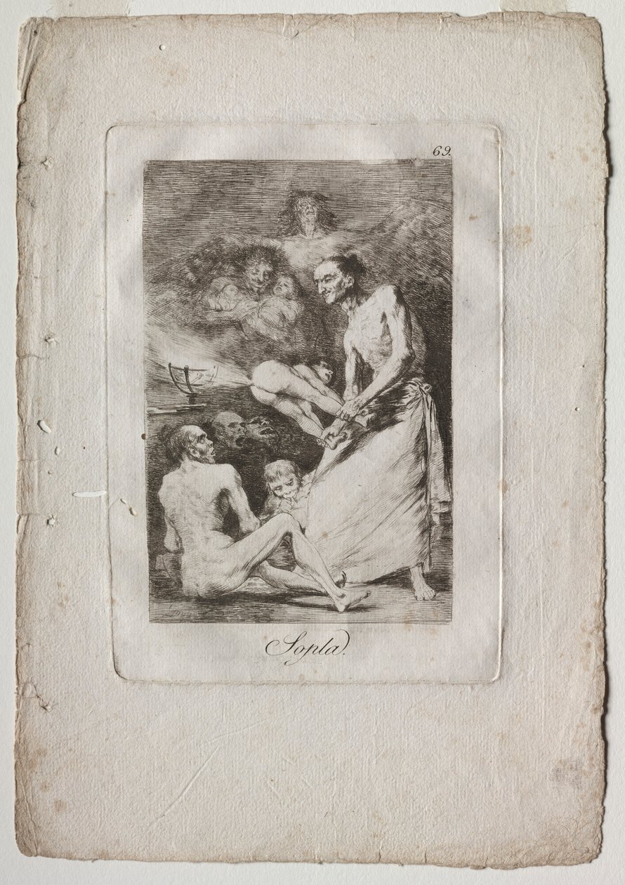 Caprichos: ضربة ، 1799. بواسطة فرانسيسكو دي جويا
