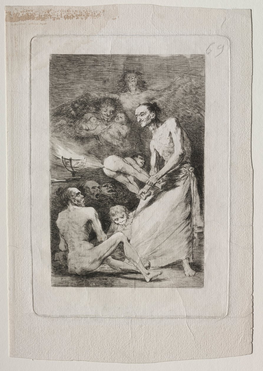 Caprichos: ضربة ، ج. 1799. بواسطة فرانسيسكو دي جويا