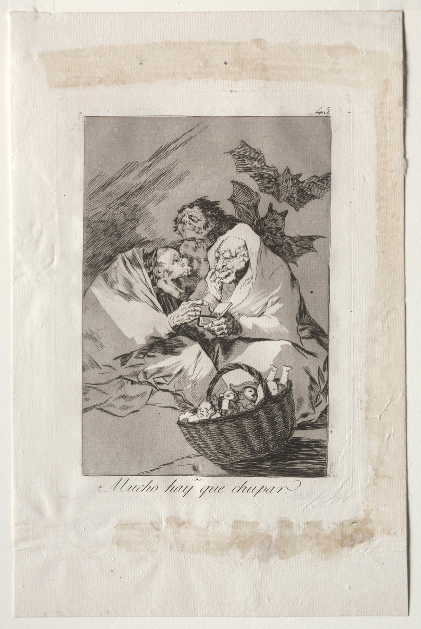 Caprichos: هناك الكثير لامتصاص 1799. بواسطة فرانسيسكو دي جويا