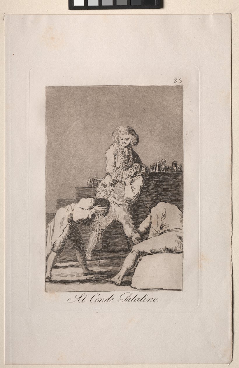 Caprichos: إلى Count Palatine أو Count of the Palate بواسطة فرانسيسكو دي جويا