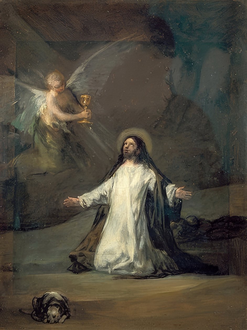 المسيح على جبل الزيتون. حوالي عام 1819 بواسطة فرانسيسكو دي جويا