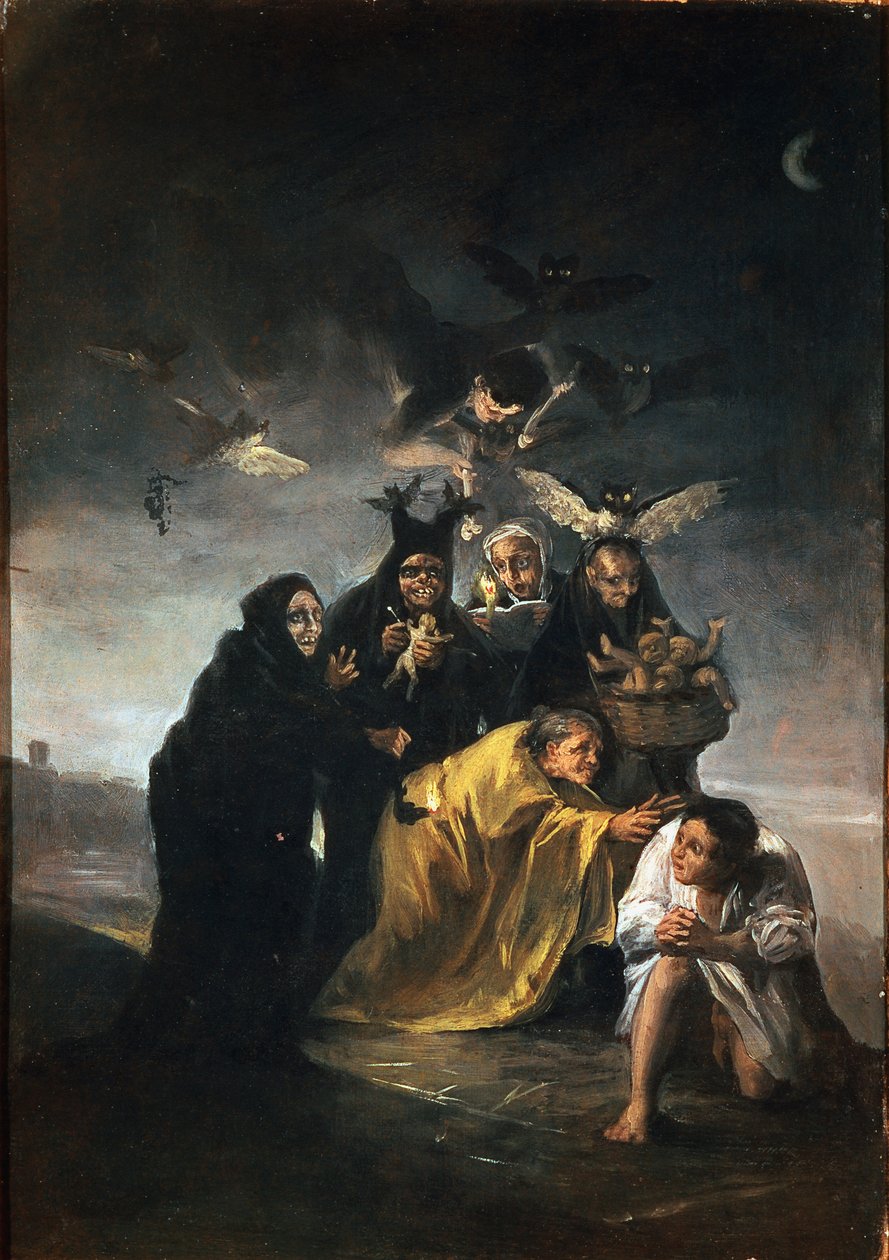 طرد الأرواح الشريرة أو السحرة. لوحة لفرانسيسكو دي غويا واي لوسينتس (1746-1828) بواسطة فرانسيسكو دي جويا