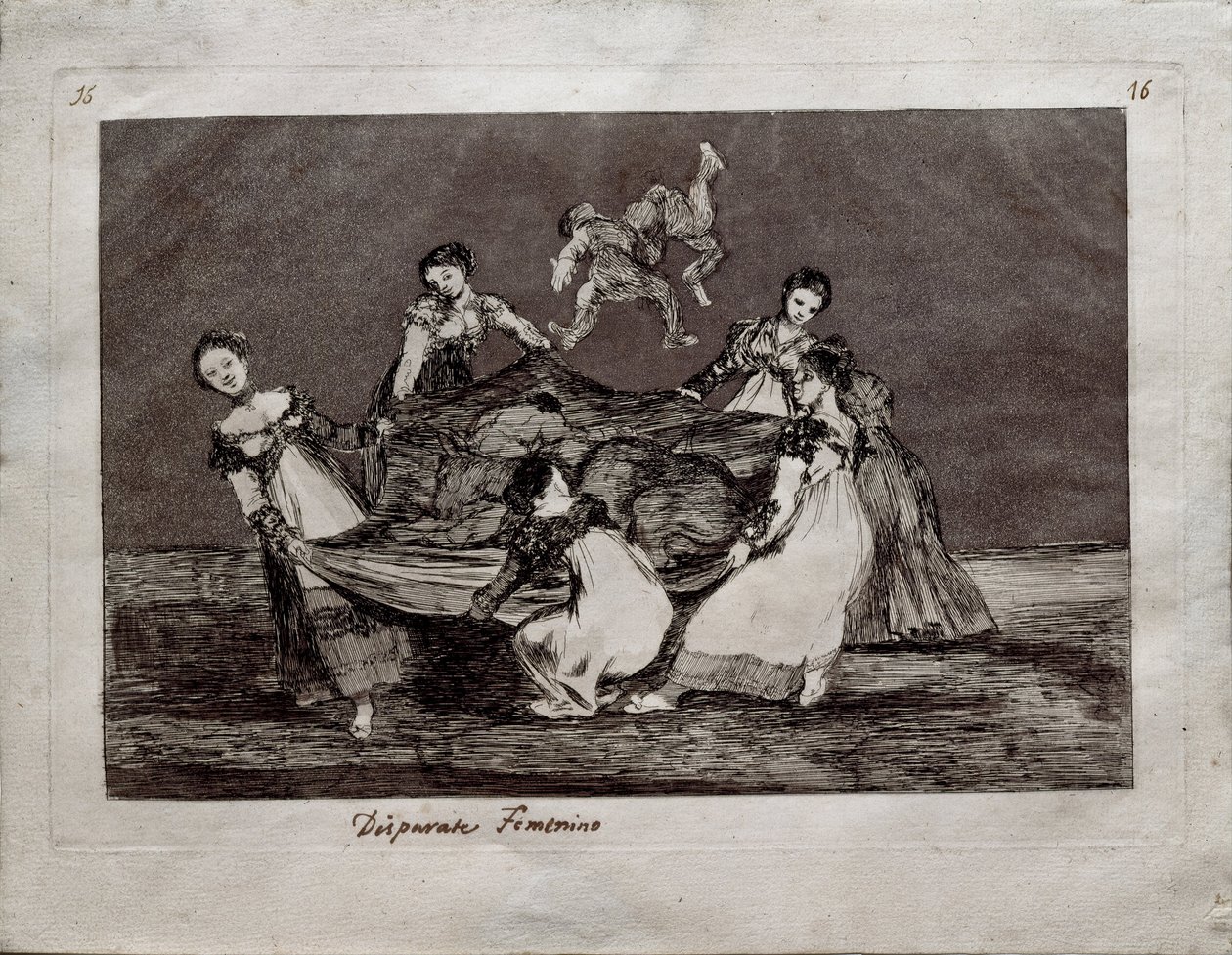 حماقة أنثوية من سلسلة Los Disparates Follies ، 1815-1819 بواسطة فرانسيسكو دي جويا