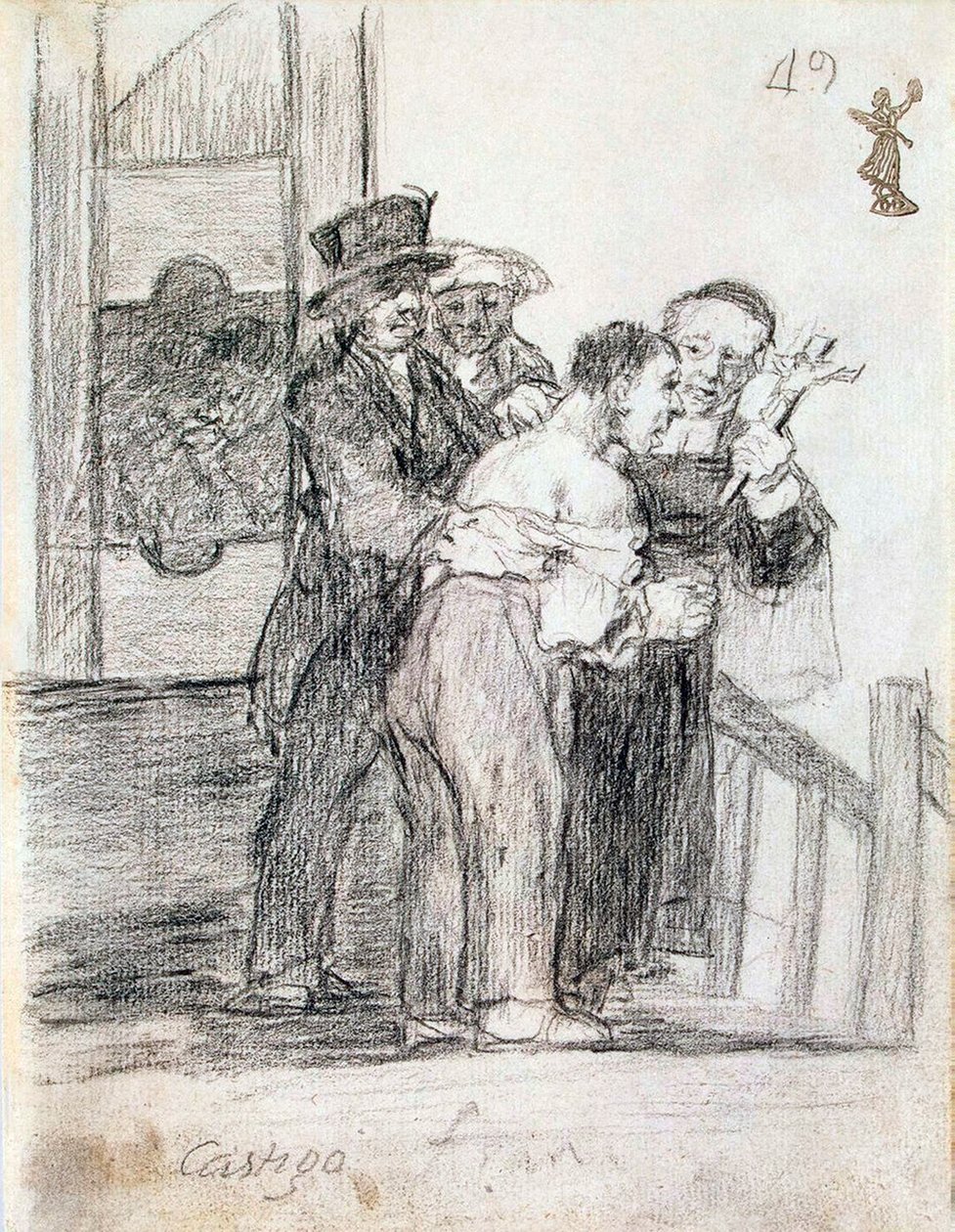 العقوبة الفرنسية ، بين 1824 و 1828. بواسطة فرانسيسكو دي جويا