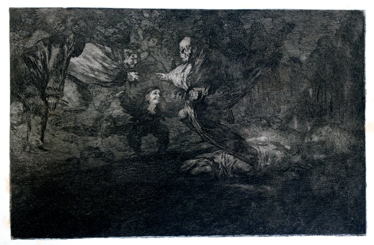 لغز جنائزي ، 1819-1823 بواسطة فرانسيسكو دي جويا