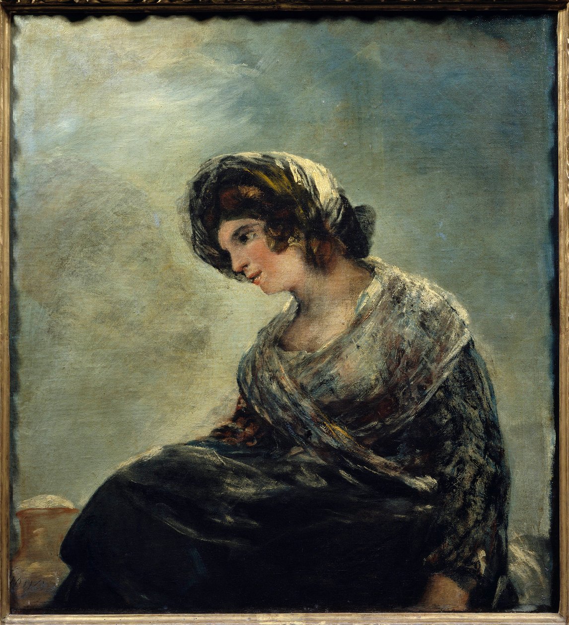 La laitiere de Bordeaux Painting by Francisco De Goya (1746-1828) 1827. Dim. 0,74 x 0,68 m. Madrid. Musee Du Prado - The Milkmaid of Bordeaux. Painting Francisco de Goya (1746-1828) 1827. 0.74 x 0.68 m. Prado Museum, Madrid بواسطة فرانسيسكو دي جويا