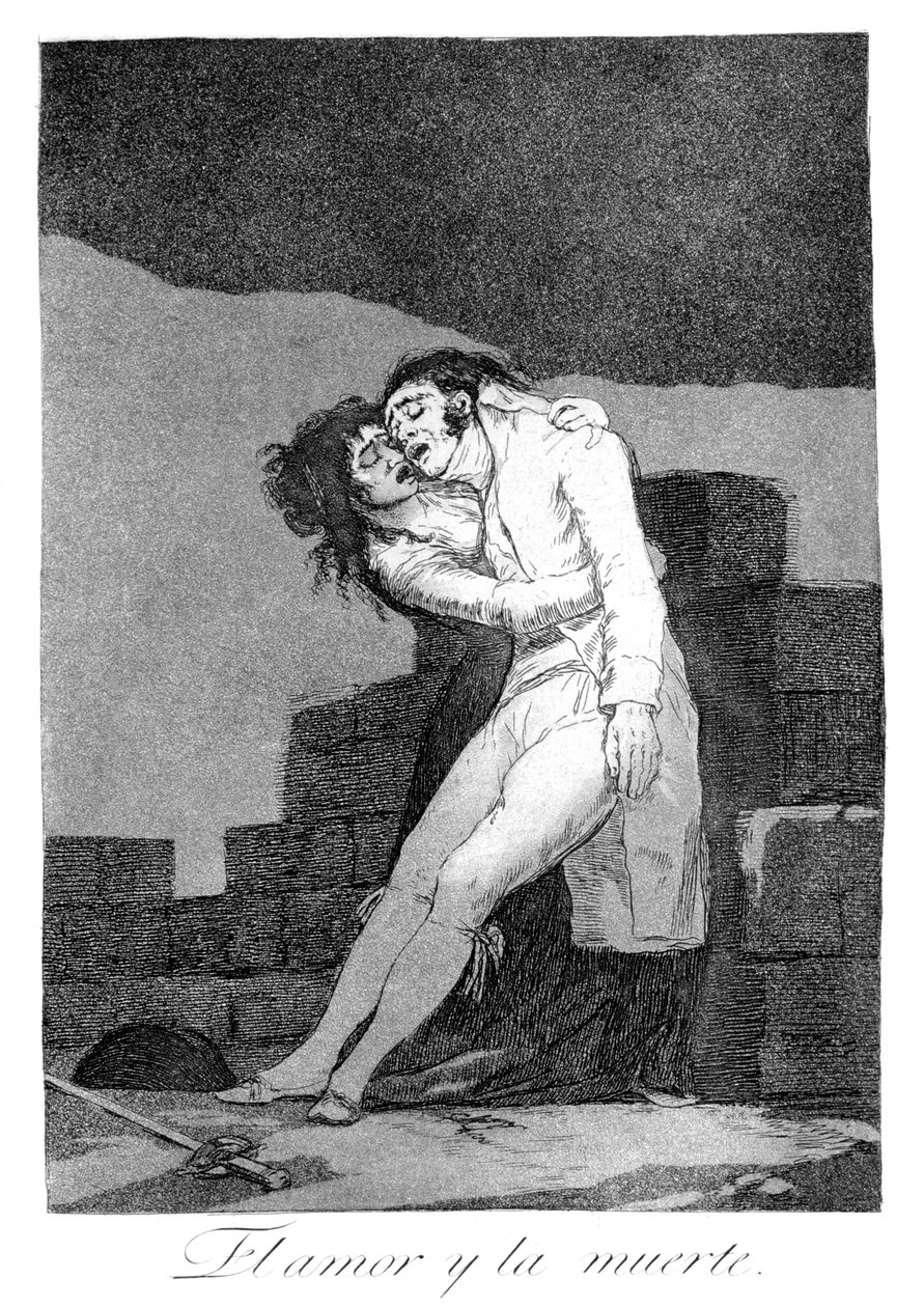 الحب والموت ، 1799 بواسطة فرانسيسكو دي جويا