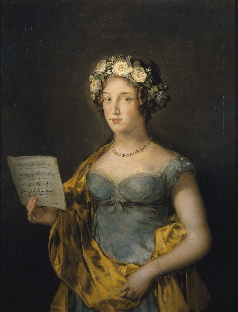 صورة لمانويلا تيليز جيرون وبيمنتل 1794-1838 ، دوقة أبرانتس ، 1816 بواسطة فرانسيسكو دي جويا