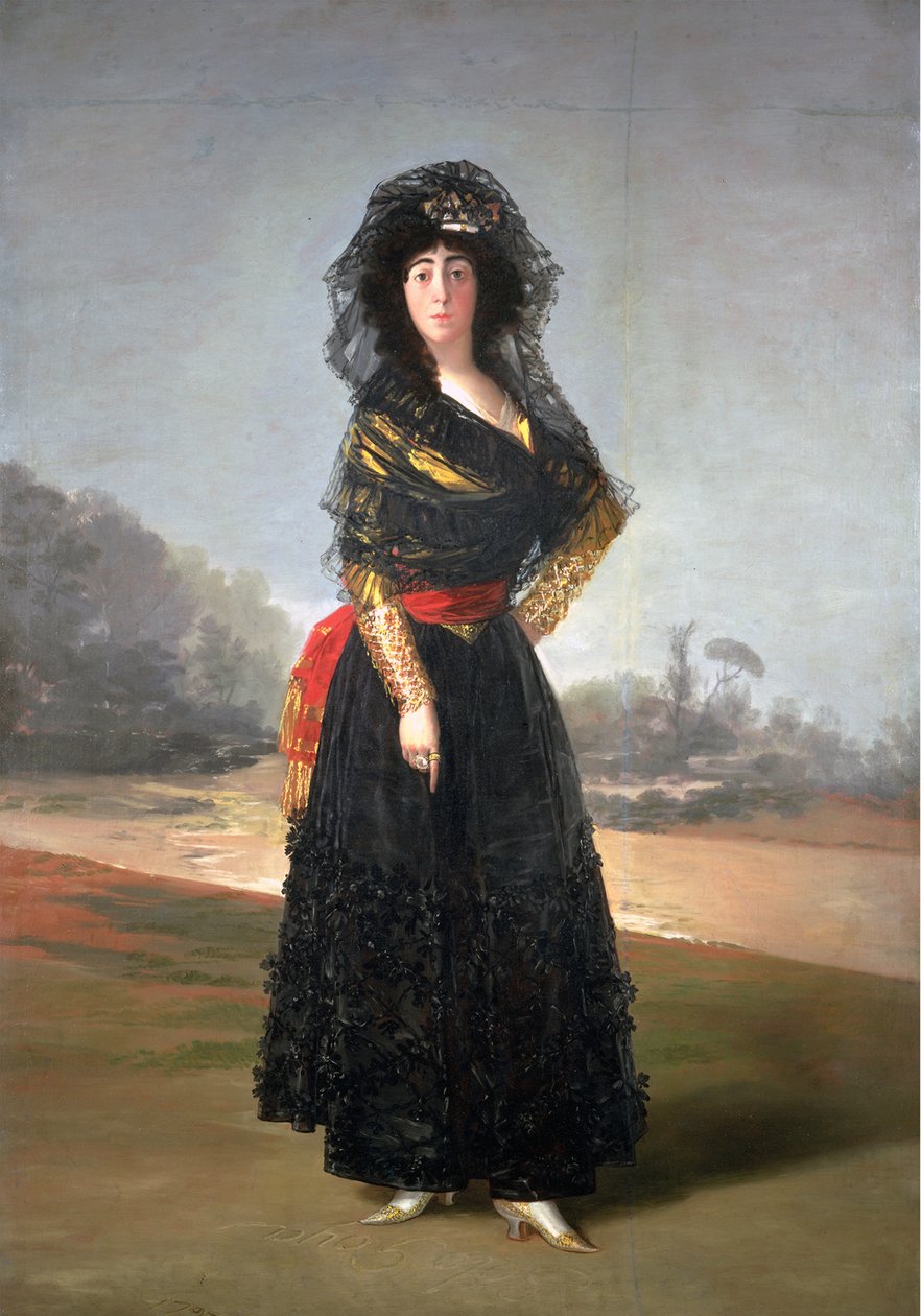 بورتريه ماريا كيتانا دي سيلفا 1762-1802 ، دوقة ألبا الثالثة عشرة ، 1797 بواسطة فرانسيسكو دي جويا