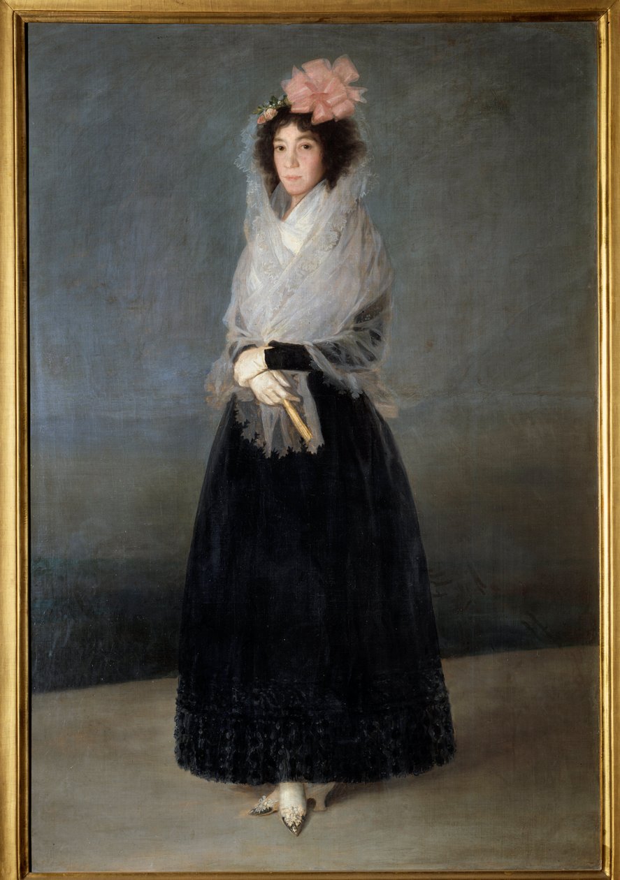 صورة للكونتيسة ديل كاربيو ، مركيز سولانا (1757-1795) لوحة لفرانسيسكو دي جويا (1746-1828) من القرن الثامن عشر. 1،81 × 1،22 م بواسطة فرانسيسكو دي جويا