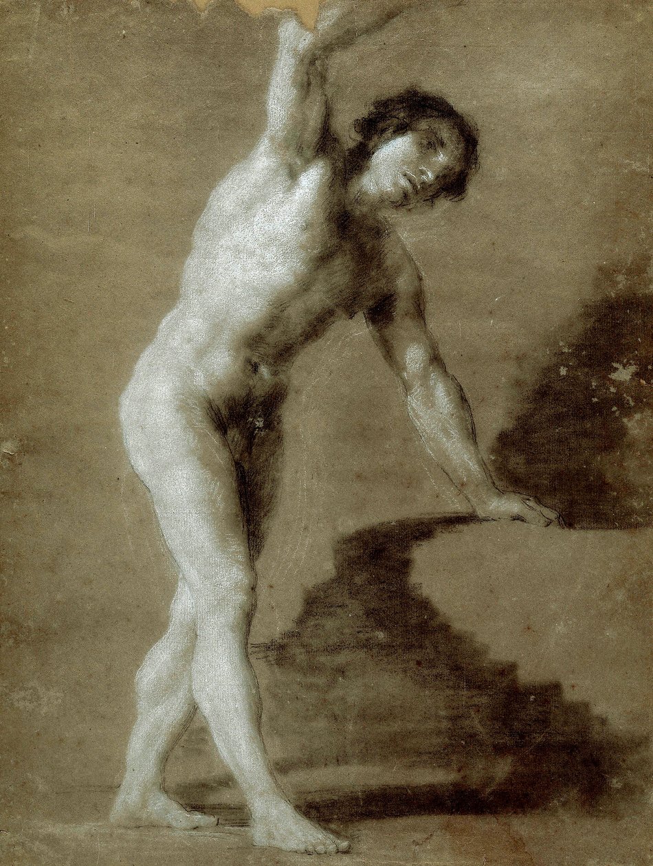 مدرسة الرسم ، ج. 1790 (رسم بالفحم على ورق رمادي) بواسطة فرانسيسكو دي جويا