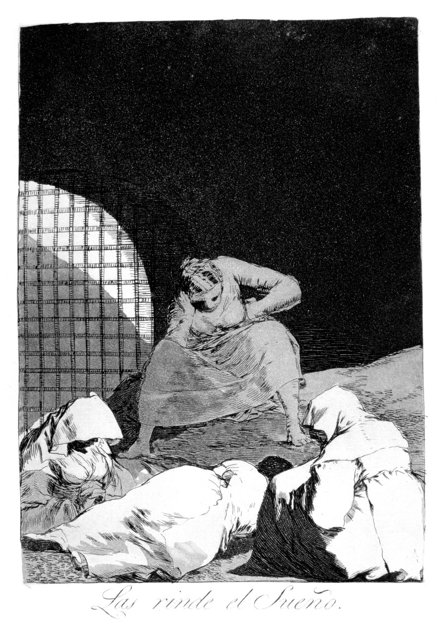 النوم يتغلب عليهم ، 1799 بواسطة فرانسيسكو دي جويا