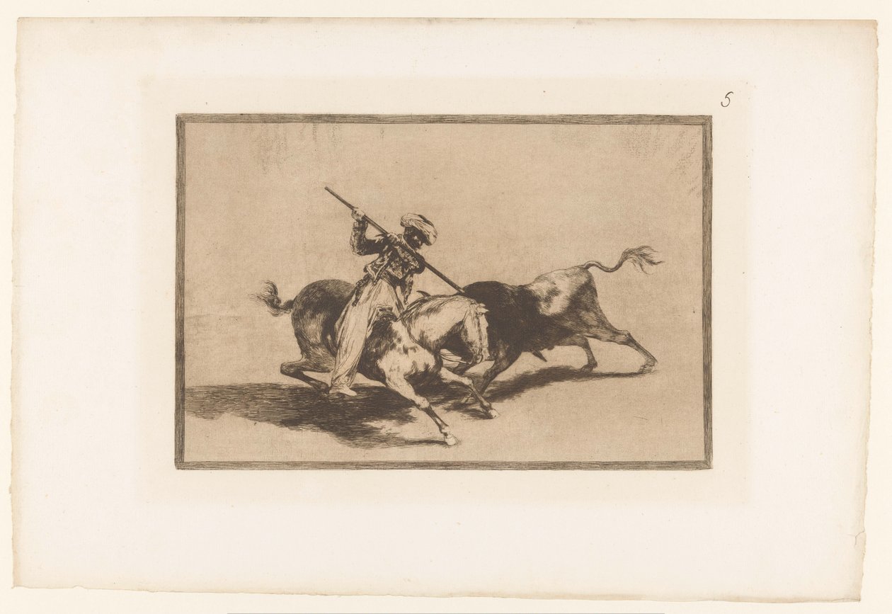 Stierenjacht te paard غزول المور الشجاع هو أول من أطلق الثيران بالترتيب Stierengevechten (عنوان المسلسل) La Taureaumachie (عنوان المسلسل) مصارعة الثيران (عنوان المسلسل) بواسطة فرانسيسكو دي جويا