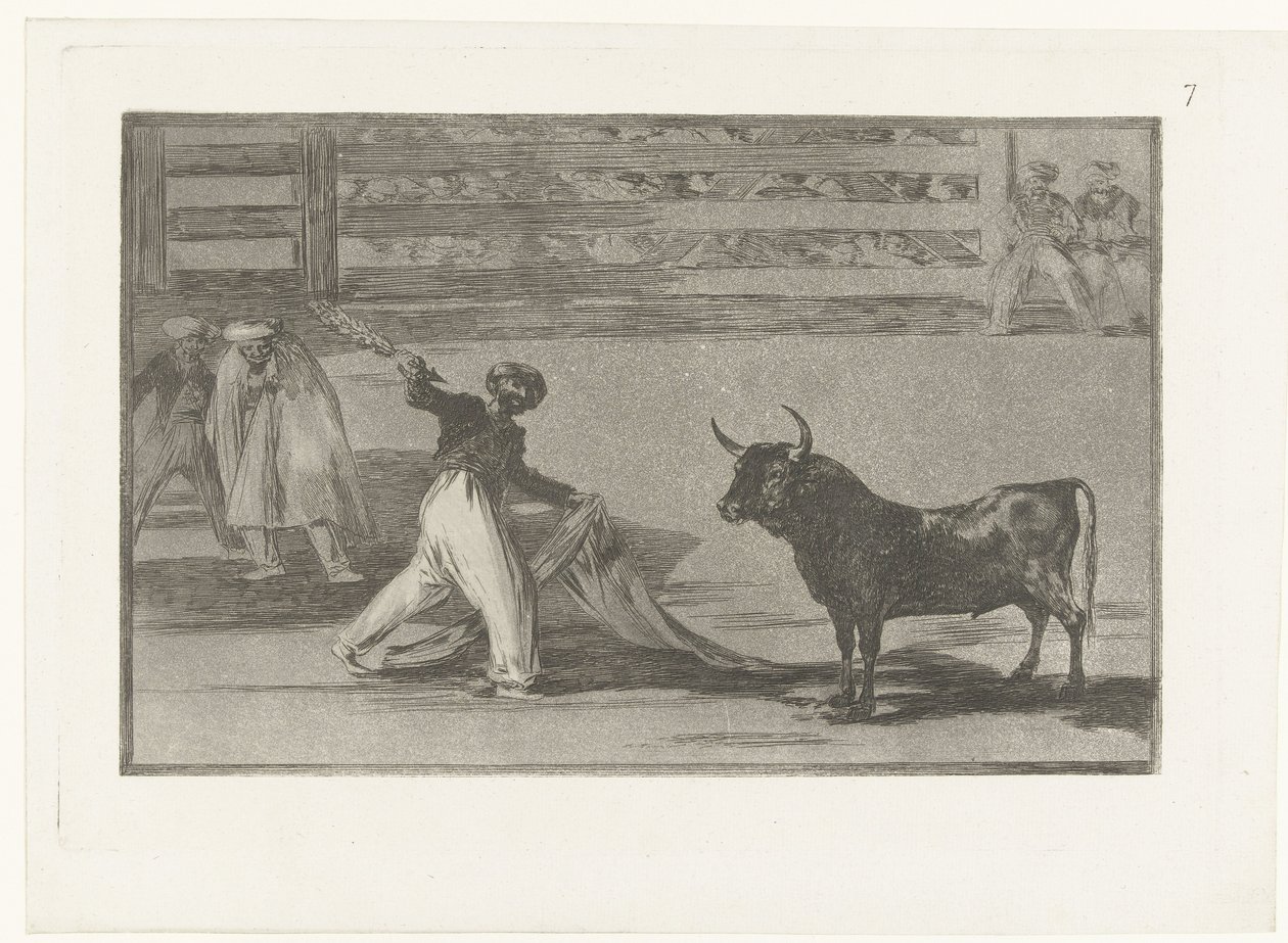 Stierenvechter التقى banderilla أصل الحراب أو العصابات Stierenvechten (عنوان المسلسل) مصارعة الثيران (عنوان المسلسل) بواسطة فرانسيسكو دي جويا
