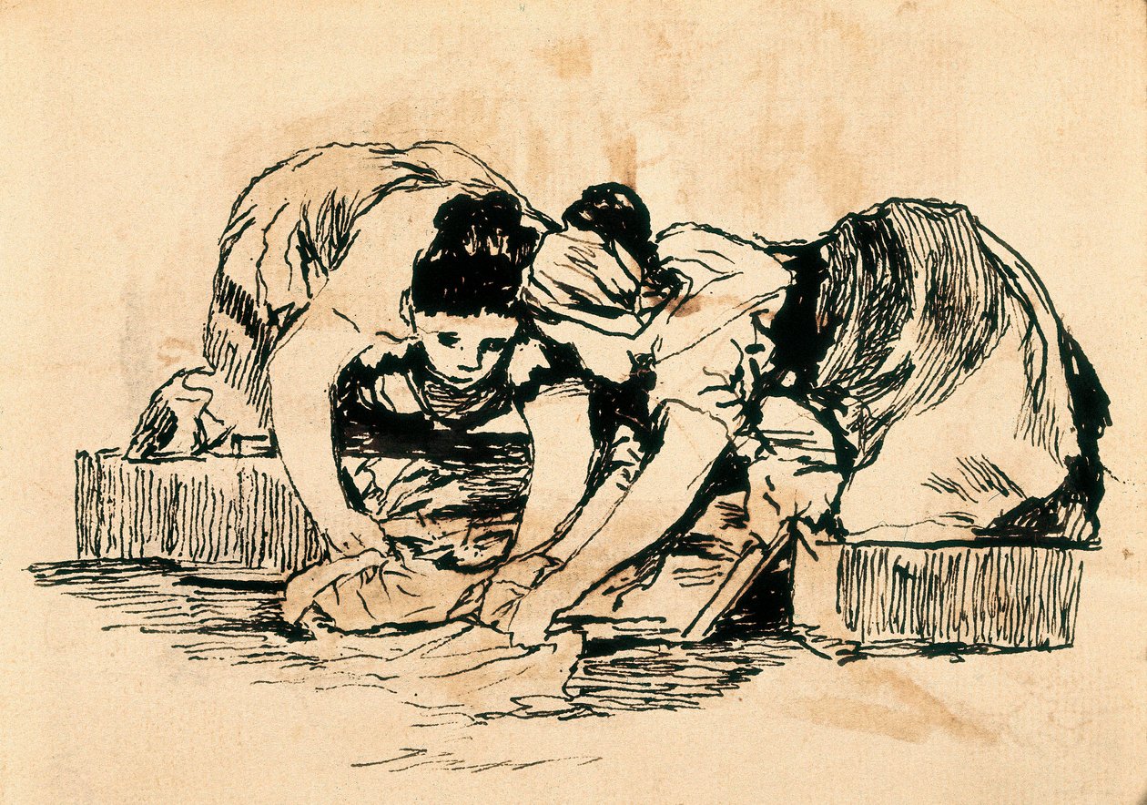 الغسالات ، أواخر القرن الثامن عشر وأوائل القرن التاسع عشر (رسم) بواسطة فرانسيسكو دي جويا