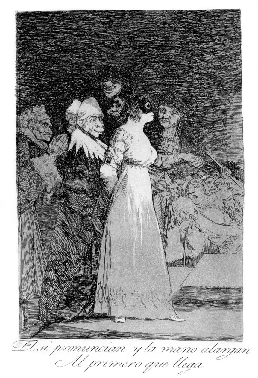 يقولون نعم وأعطوا يدهم لأول وافد ، 1799 بواسطة فرانسيسكو دي جويا