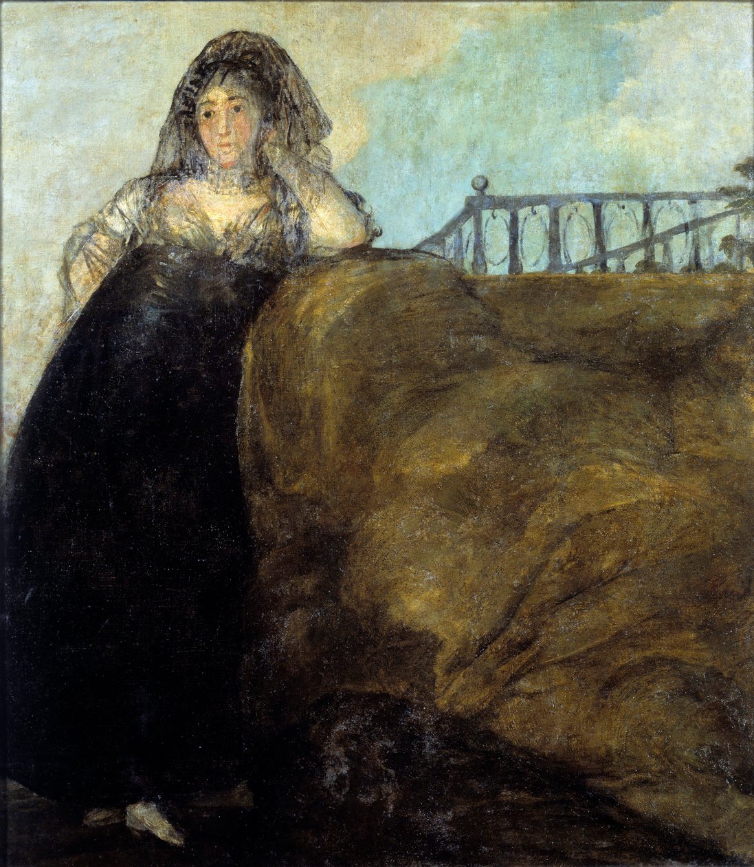 Una manola, dona Leocadia Zorrilla Lithography by Francisco de Goya (1746-1828) 18th century Madrid, Prado Museum بواسطة فرانسيسكو دي جويا