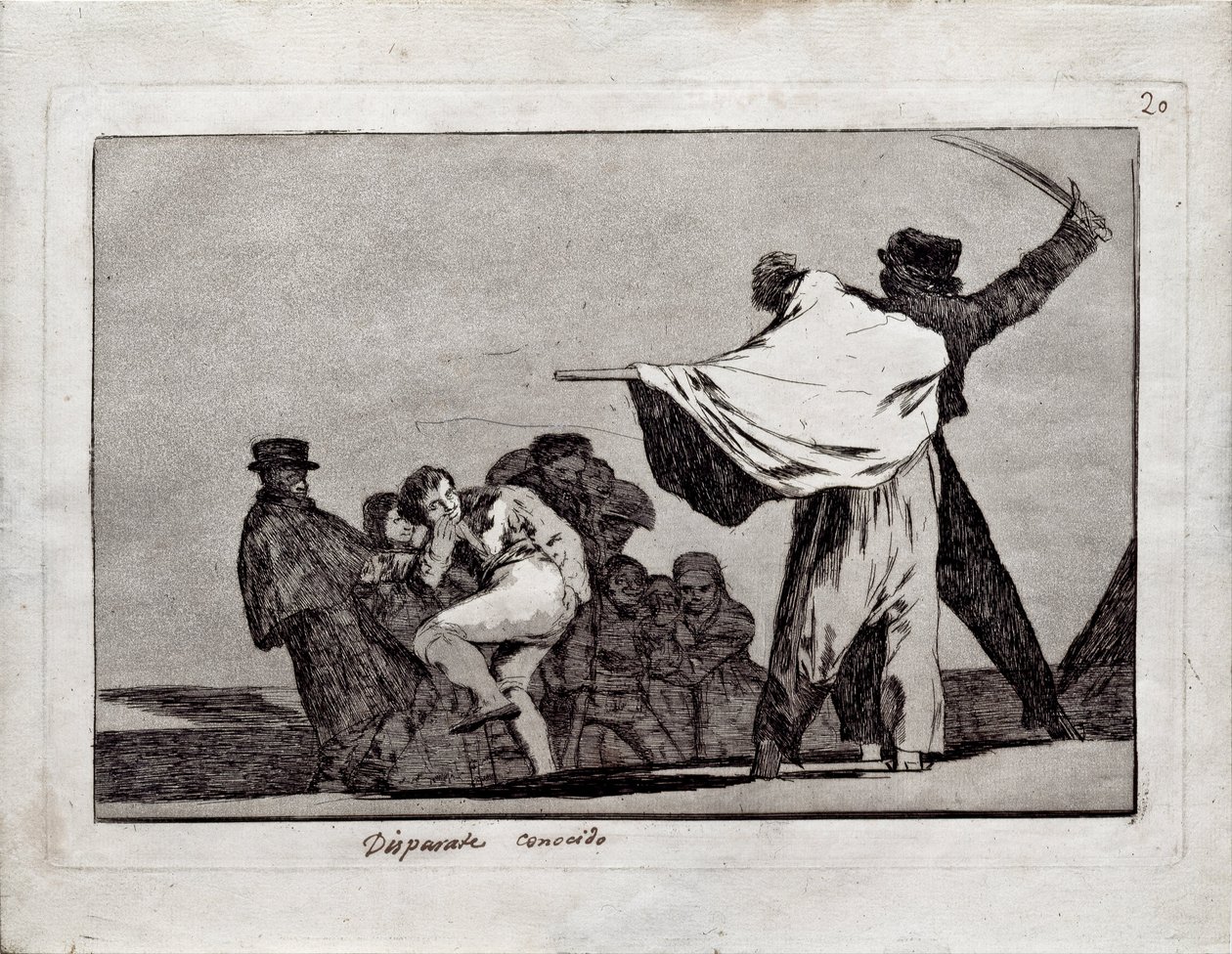 تعرف على الحماقة من سلسلة Los Disparates Follies ، 1815-1819 بواسطة فرانسيسكو دي جويا