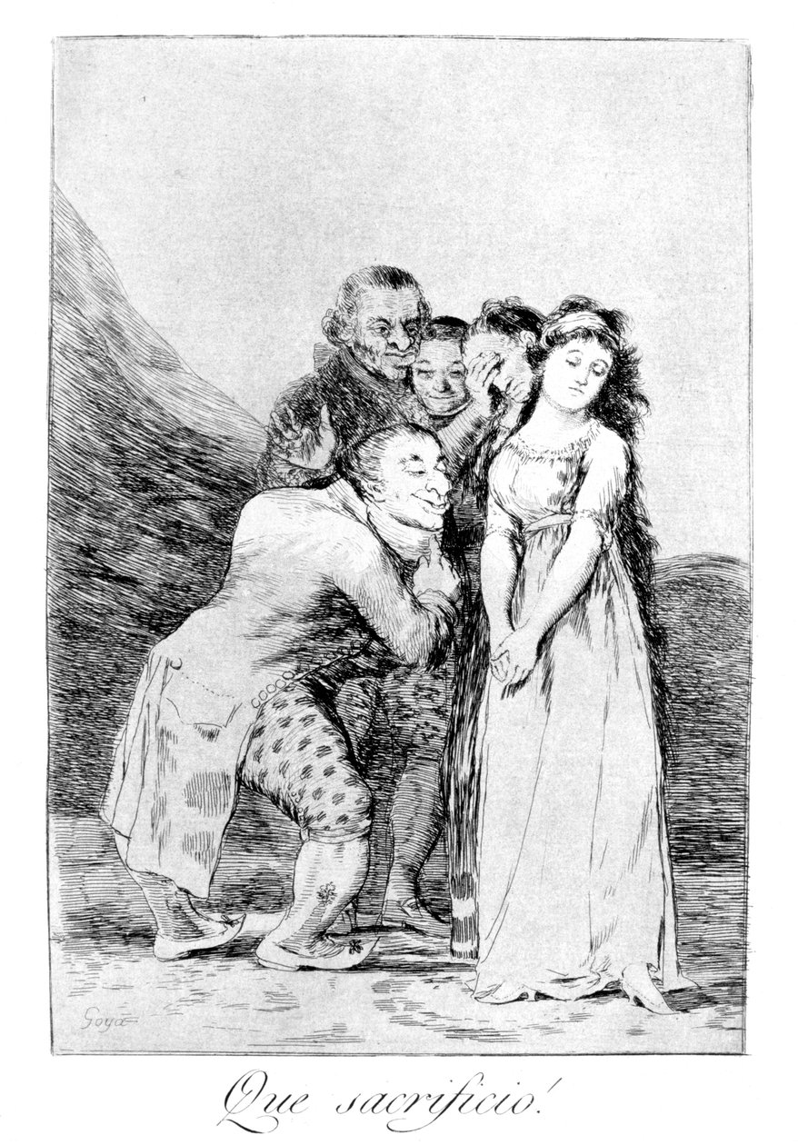 يا لها من تضحية !، 1799 بواسطة فرانسيسكو دي جويا