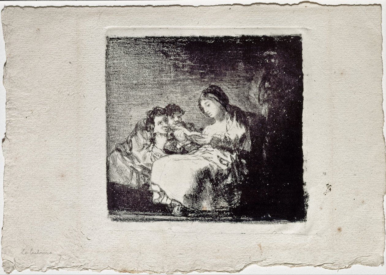 قراءة المرأة لطفلين La lectura ، 1819-1825 بواسطة فرانسيسكو دي جويا