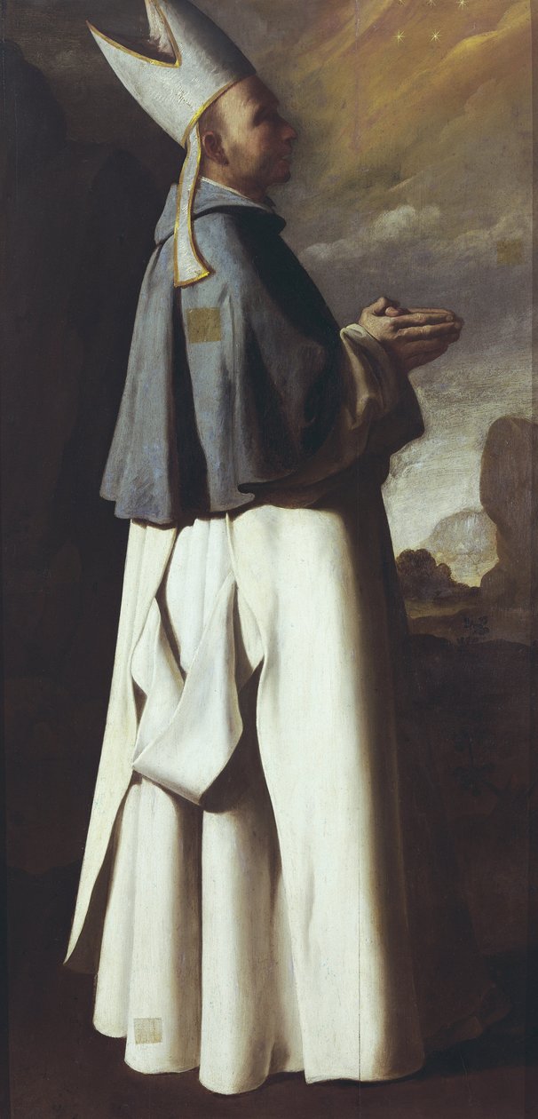 القديس هيو من غرينوبل (Hugues de Chateauneuf) (زيت على قماش) بواسطة فرانسيسكو دي زورباران