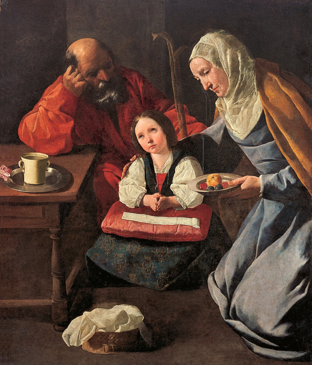 طفولة العذراء ، بقلم زورباران ، فرانسيسكو ، دي (1598-1664). زيت على قماش بواسطة فرانسيسكو دي زورباران