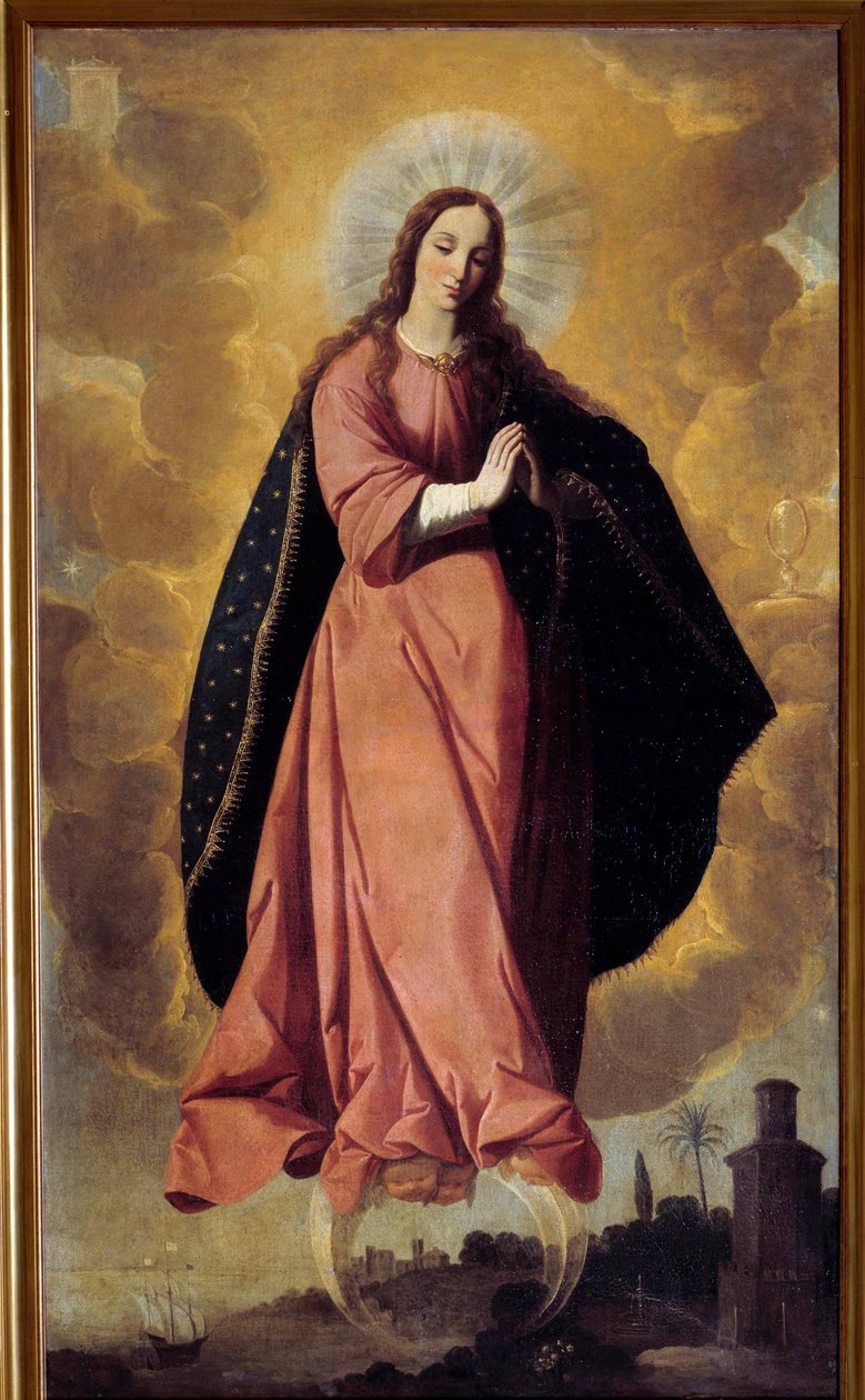 تصميم لوحة Immaculee بواسطة فرانسيسكو دي زورباران (1598-1664) مارشينا من القرن السابع عشر. كنيسة القديس يوحنا المعمدان بواسطة فرانسيسكو دي زورباران