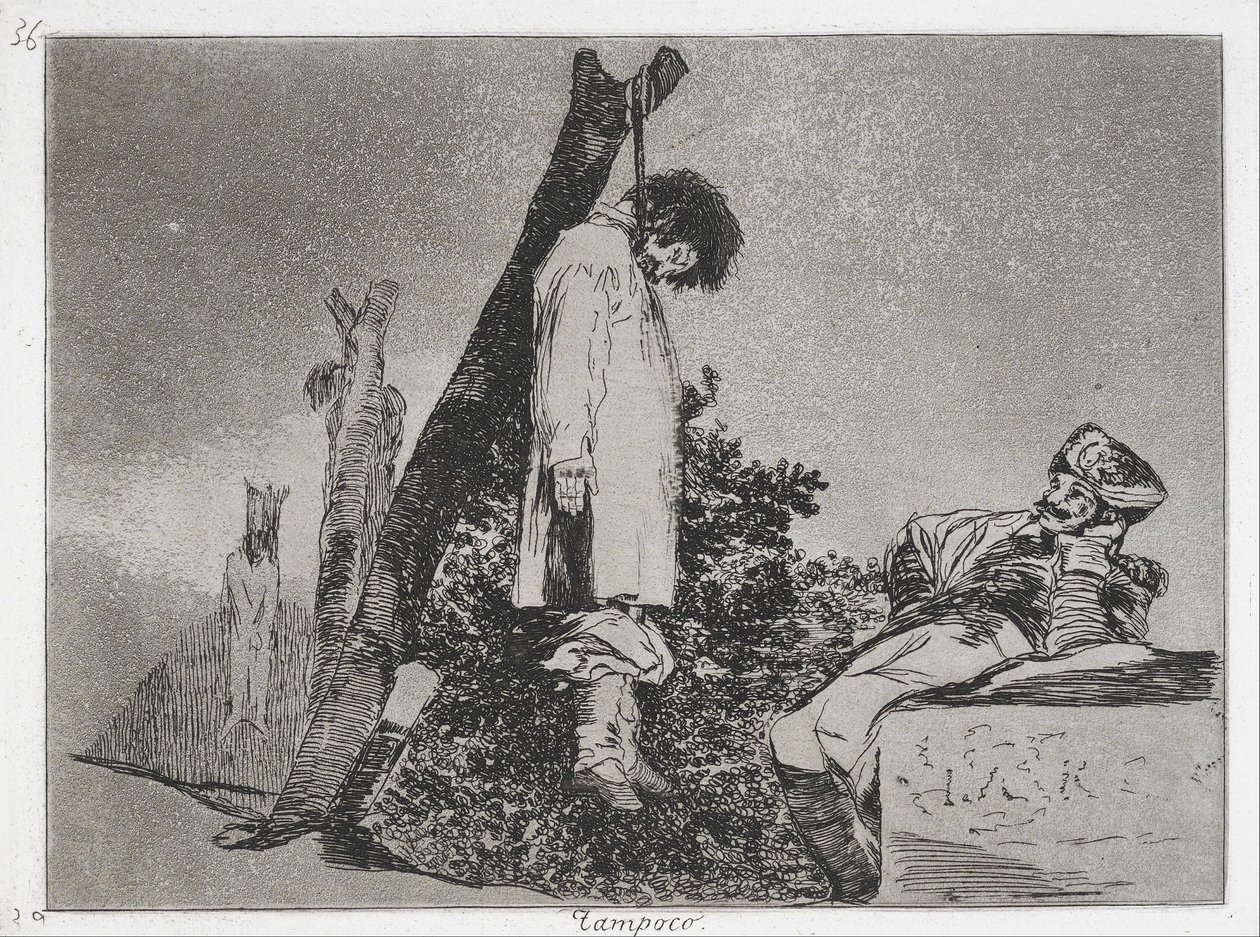 ليس (في هذه الحالة) إما (Tampoco) من مسلسل The Disasters of War (Los Desastres de la Guerra ... بواسطة فرانسيسكو دي جويا