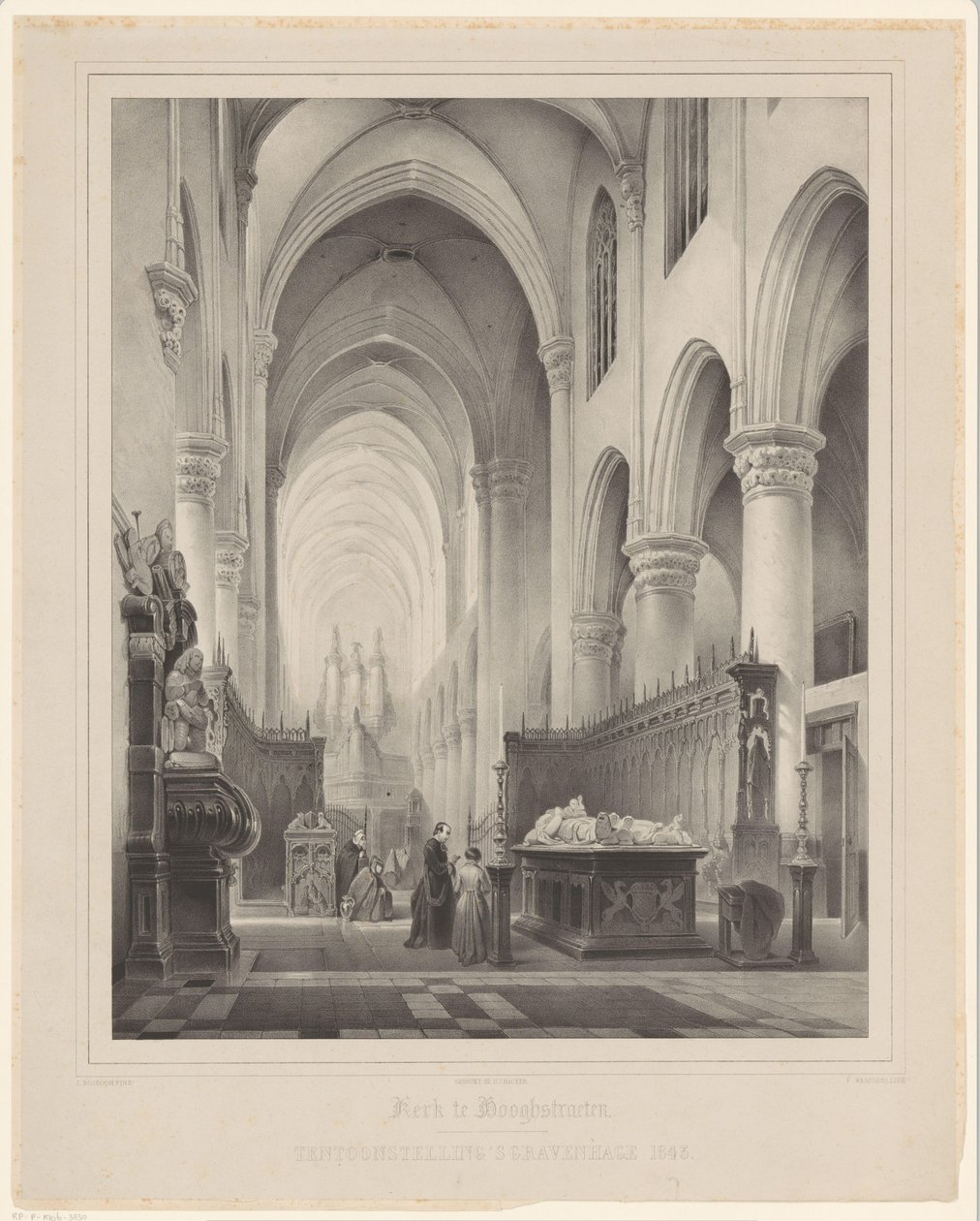 داخل كنيسة سانت كاترين في Hoogstraten الكنيسة في Hooghstraeten (العنوان على الكائن) معرض لاهاي 1843 (العنوان على الكائن) بواسطة فرانسيسكوس برناردوس واندرز