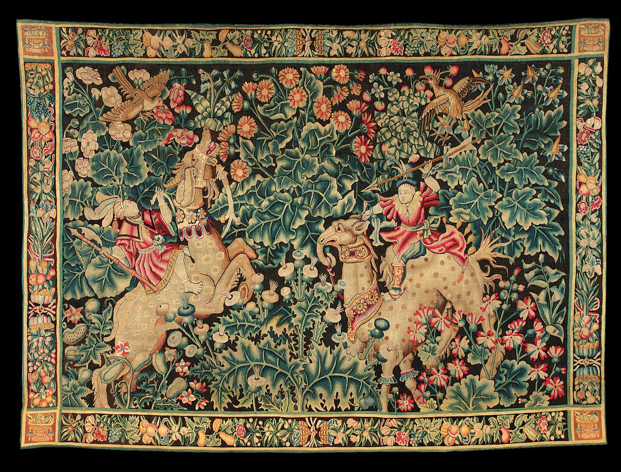 نسيج نباتي غريب ، ربما تورناي ، c.1520-50 بواسطة مدرسة فرانكو الفلمنكية