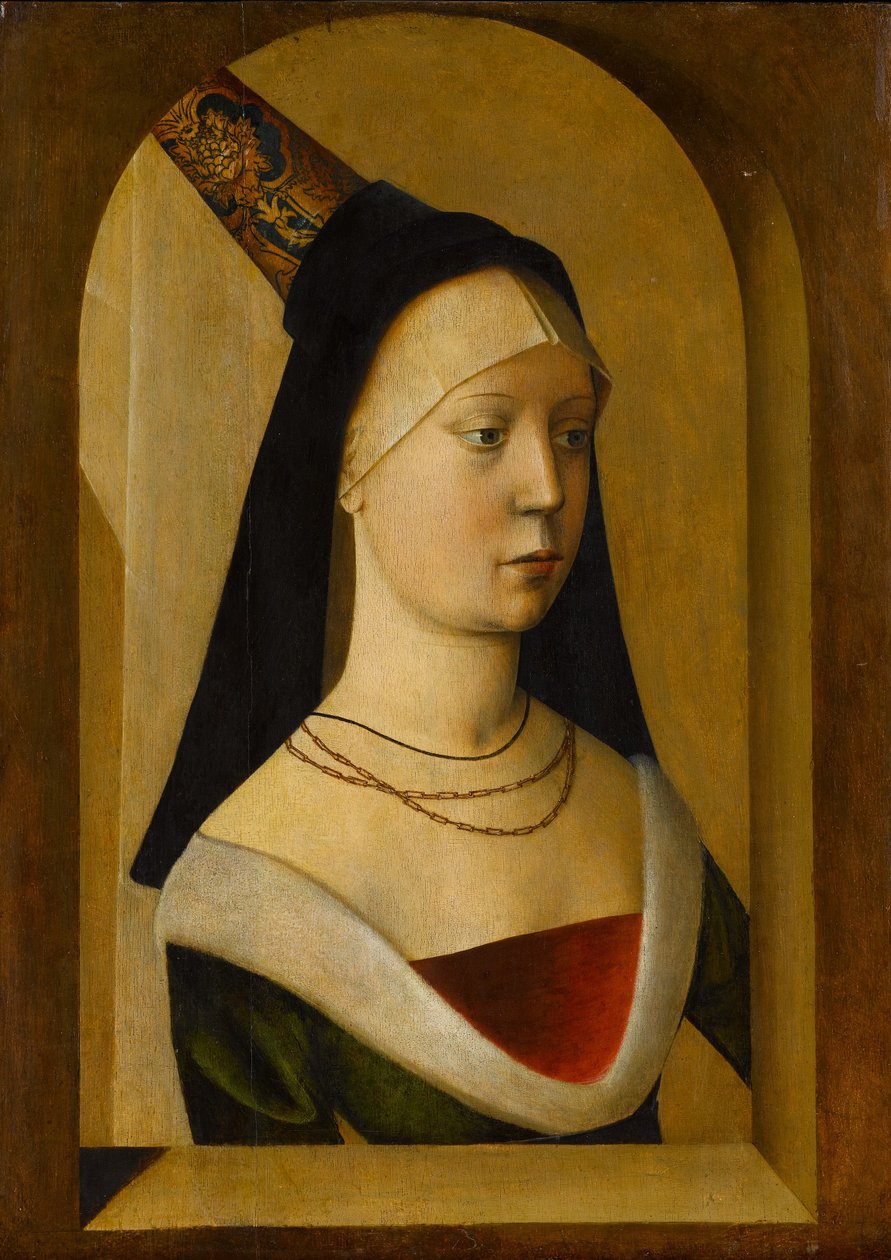 صورة لامرأة ، c.14775-80 بواسطة مدرسة فرانكو الفلمنكية