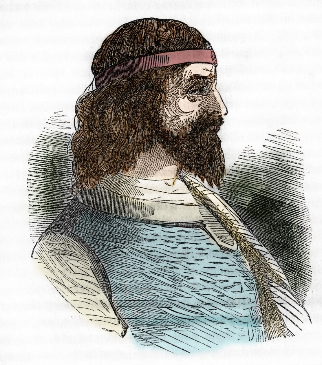 صورة لأودواكر (أودوفاكار) ، زعيم حلفاء هيروليس في الهون ووزير أتيلا (435-493) (أودواكر أو فلافيوس أودوفاسير) مأخوذة من "أنا مستيري ديل فاتيكانو" بقلم فرانكو ميسترالي 1843 بواسطة فرانكو ميسترالي