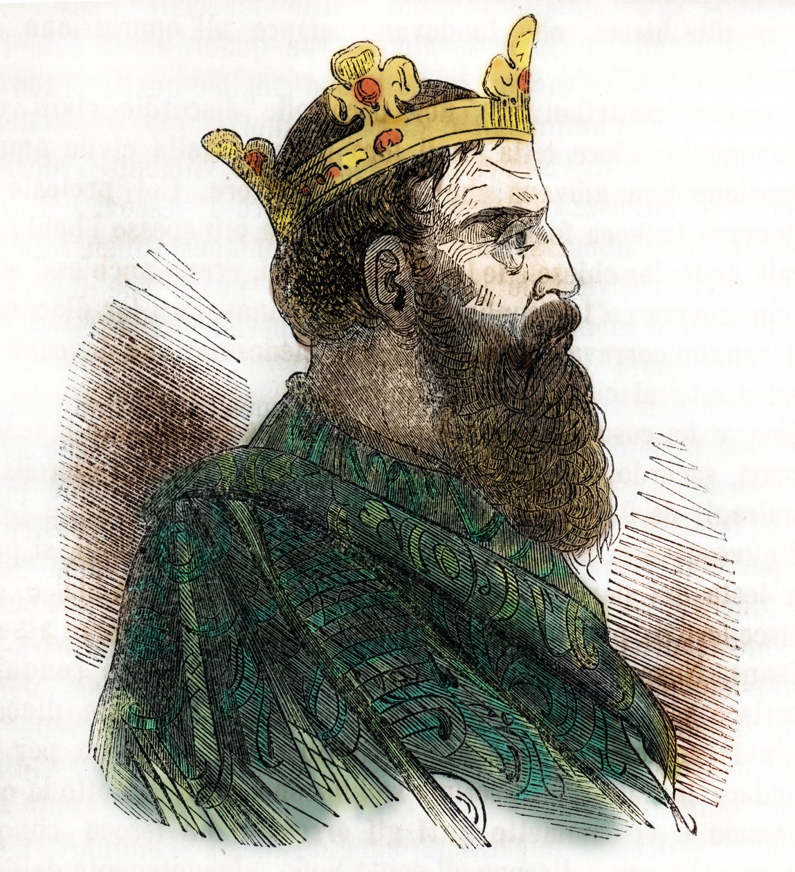 صورة للإمبراطور البيزنطي ليون الثالث الإيساوري أو السوري (680-741) (ليو الثالث الإمبراطور الإيساوري للإمبراطورية البيزنطية) مأخوذة من “I Misteri del Vaticano” لفرانكو ميسترالي 1843 بواسطة فرانكو ميسترالي