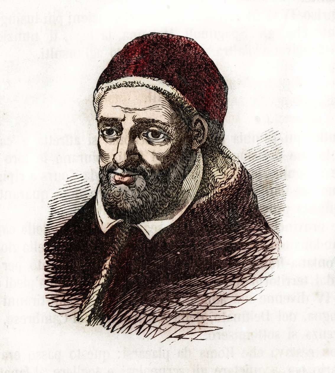 تمثيل البابا كليمنت الثامن (كليمنتي أو كليمنس) (1592-1605) رسم من "" مستيري ديل فاتيكانو "بقلم فرانكو ميسترالي بواسطة فرانكو ميسترالي