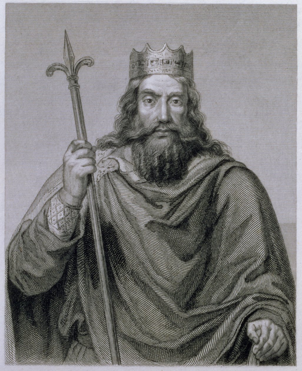 كلوفيس الأول (465-511) حاكم Merovingian من الفرنجة ، نقشها G. Lewy بواسطة فرانسوا لويس ديجوين