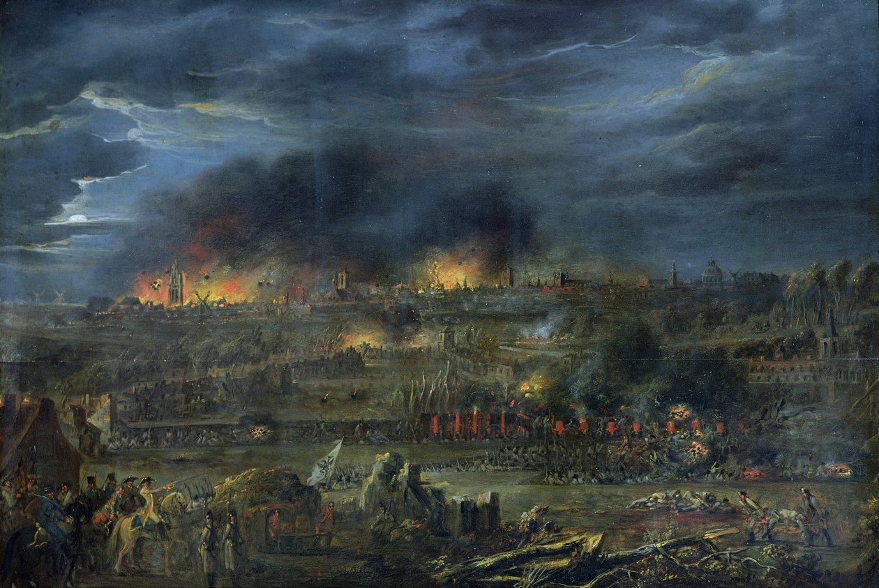 قصف ليل عام 1792 بواسطة فرانسوا لويس جوزيف واتو