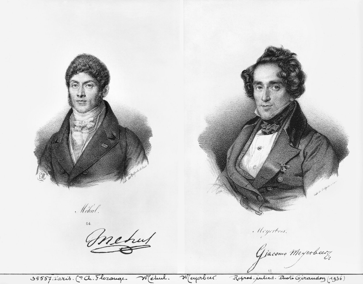 إتيان مول (1763-1817) وجياكومو مايربير (1791-1864) بواسطة فرانسوا سيرافين ديلبك
