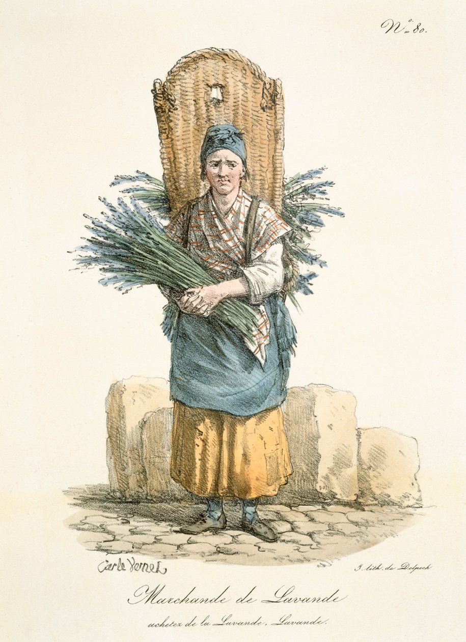 بائع لافندر باريس ، c.1820 بواسطة فرانسوا سيرافين ديلبك