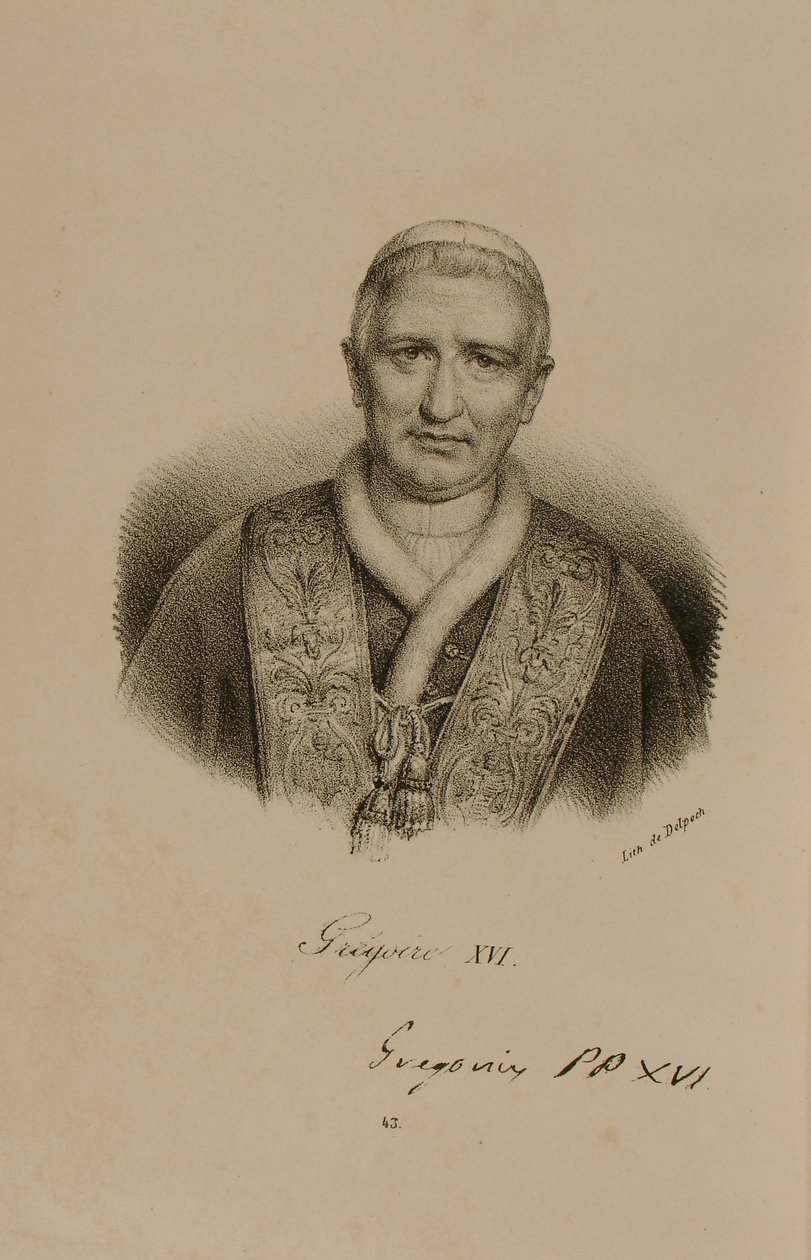 البابا غريغوريوس السادس عشر (1761-1846) بواسطة فرانسوا سيرافين ديلبك