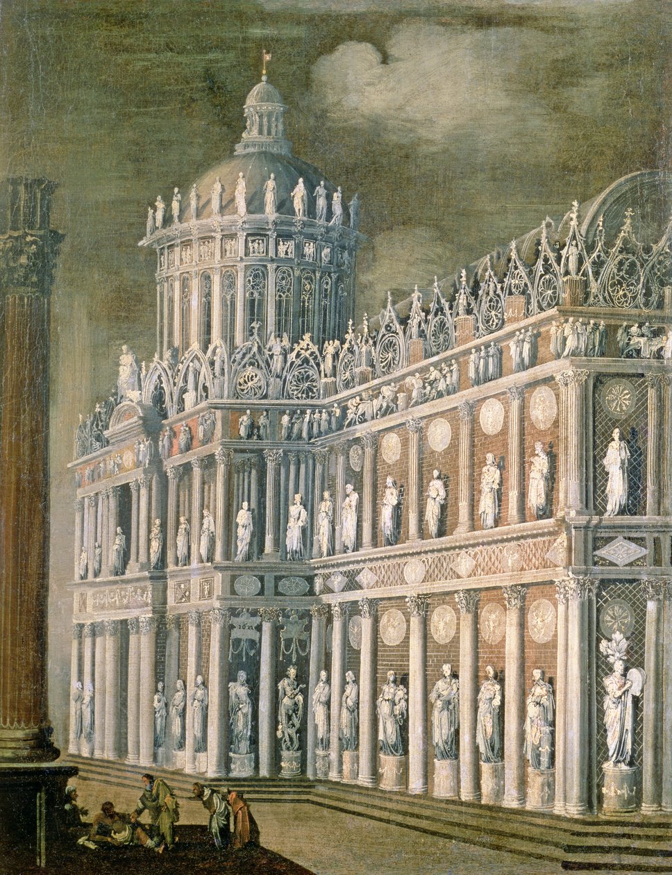 الخيال المعماري الذي يصور شفاء المصابين بالشلل ، 1622 بواسطة فرانسوا دي نومي
