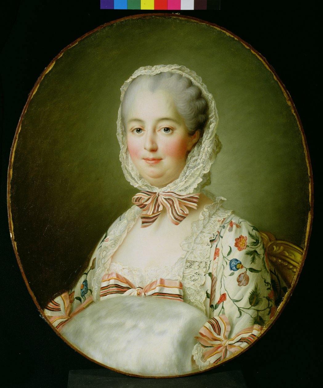 صورة مدام دي بومبادور مع إفشل الفراء (1721-64) 1763-64 بواسطة فرانسوا هوبير درويس